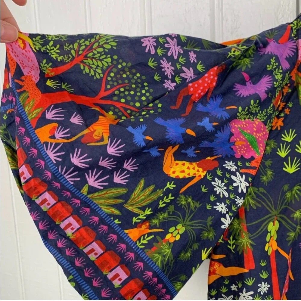 Farm Rio Colorful Patterned Blouse - Picture 4 of 6